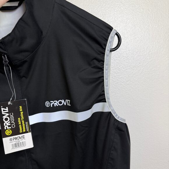 Proviz Classic Cycling Gilet Mens XL Black Full Zip Outdoors Bike Reflective NWT - Picture 6 of 10